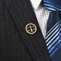 Libra Balance Advocate Brooch Justice and Equity Symbol For Men's Shirt Jewelry Lawyers Judge Steel Lapel Pin. 