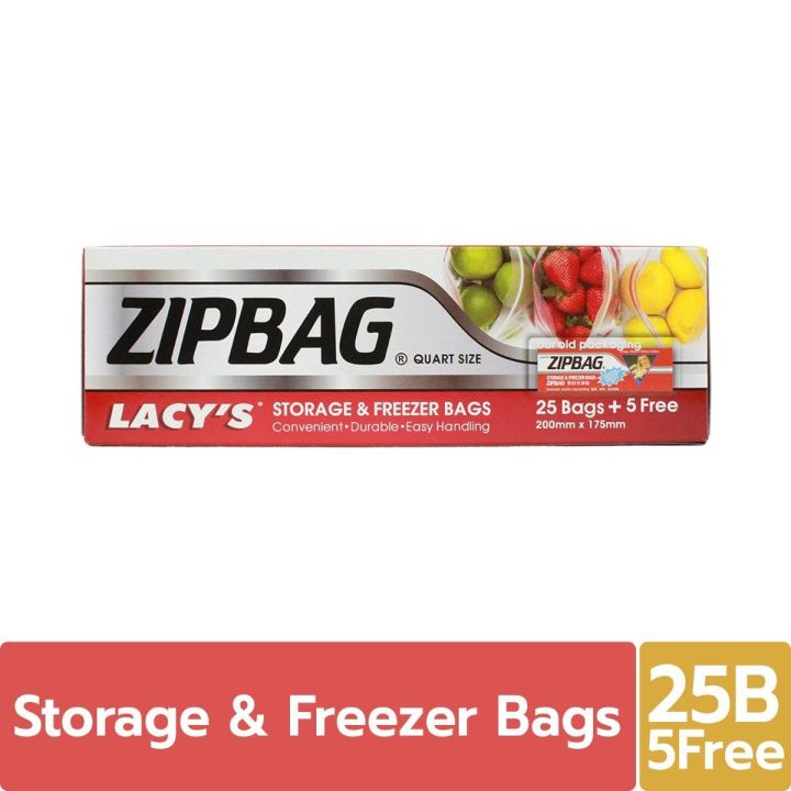 Lacy's Zipbag Quart Size 200mm X 175mm (25 Bags+ 5 Free) | Daraz.com.bd