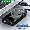 UGREEN CM219 USB Audio External Sound Card Interface 3.5mm Microphone Audio Adapter for Laptop PS4 Headset USB Sound Card. 