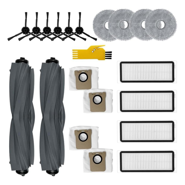 Main Side Brush Hepa Filter Mop Cloth Dust Bags Replacement Accessories Kit As Shown Vacuum Cleaner Parts for L20 Ultra Robot Vacuum Cleaner