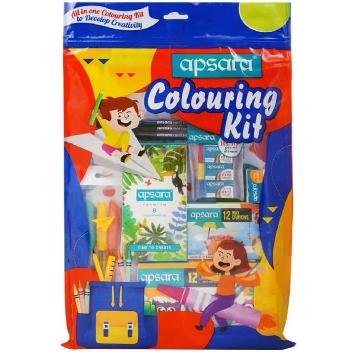 Apsara Colouring Kit Combo of 8 items