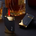HOT Metal Windproof Torch Turbine Butane Gas Lighter Outdoor Cigar Kitchen Barbecue Blue Flame Large Fire Lighter Men's Gift. 