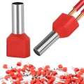 Twin Wire End Ferrules, 2 X 10.0 Mm², Pack of 150, Length 14 Mm, Double Twin Wire End Ferrules Easy Install.