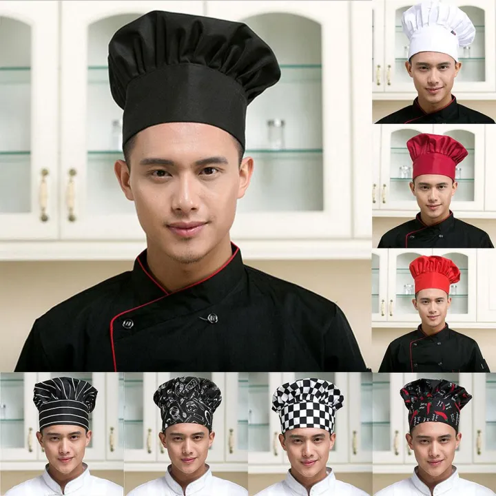 Chef%20Baker%20Hat%20Festival%20Men's%20Hat%20Kitchen%20Professional%20Stretch%20Adjustable%20-%20Image%204