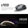FANTECH RAIGOR III WG12R Rechargeable Wireless Mouse 2.4Ghz Stable Wireless Connection 2000DPI Pixart Sensor Ambidextrous Design Portable Mice For Laptop PC Computer Gaming Gamer.