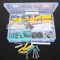 Self-Drilling Screw Set 200pcs High Strength Self-Tapping + Plastic Expansion Wall Anchor Tube Plug With Box.