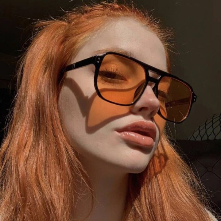 Vintage Square Sunglasses Woman Retro Brand Mirror Sun Glasses Fashion Black Orange Candy Colors Oculos De Sol Feminino