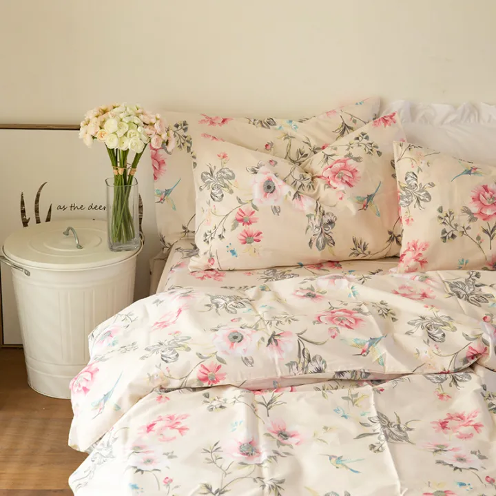 05ZV7%20Korean%20Pastoral%20Style%20Cotton%20Bed%20Sheet%20Single%20Piece%20Ins%20Double%201.5m1.8m%20Bed%20Duvet%20Cover%20Student%20Dormitory%20Three%20-%20Image%204