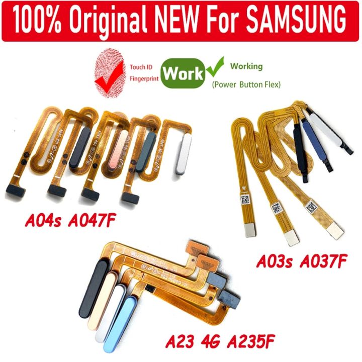 Original Fingerprint Sensor Scanner Touch ID Connect Return Key Recognition Sensor Flex Cable For Samsung Galaxy A23 A03S A037F