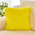 Soft Shaggy Fluffy Cushion Cover for Living Room Plain Cozy Faux Pillow Case Home Decor Colorful Warmth Pillow Sham Sofa 45x45cm. 