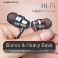 [LargeLooking] Wired earbuds noise cancelling stereo earphones heavy bass sound sport headset ♨On sale. 