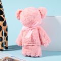 Coral Fleece Bear Towel Teacher’s Valentine's Day Gift Bear Hand Towel Wedding Gift Pure Color Cute Towel.