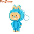 PinShang Building Block For Kids Labubu Keychain Building Block Keychains For Backpack Purse Pocket Book Luggage Birthday Gifts. 