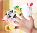 10 Pcs/Lot Cartoon Biological Animal Finger Puppet For Child Baby Favor Dolls Lovely Mini Funny Soft Plush Toys. 
