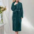 Thicken Warm Robe Women's Winter Casual Plush Shower Bathrobe Ladies Fleece Sleepwear Pajamas House Robe Kimono Dressing Gown. 
