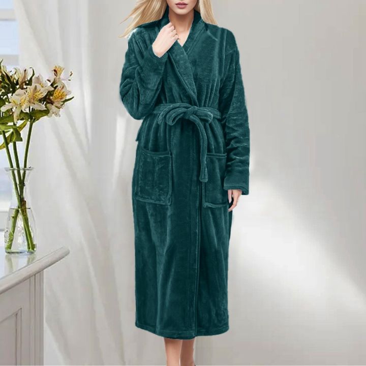 Thicken%20Warm%20Robe%20Women's%20Winter%20Casual%20Plush%20Shower%20Bathrobe%20Ladies%20Fleece%20Sleepwear%20Pajamas%20House%20Robe%20Kimono%20Dressing%20Gown%20-%20Image%203