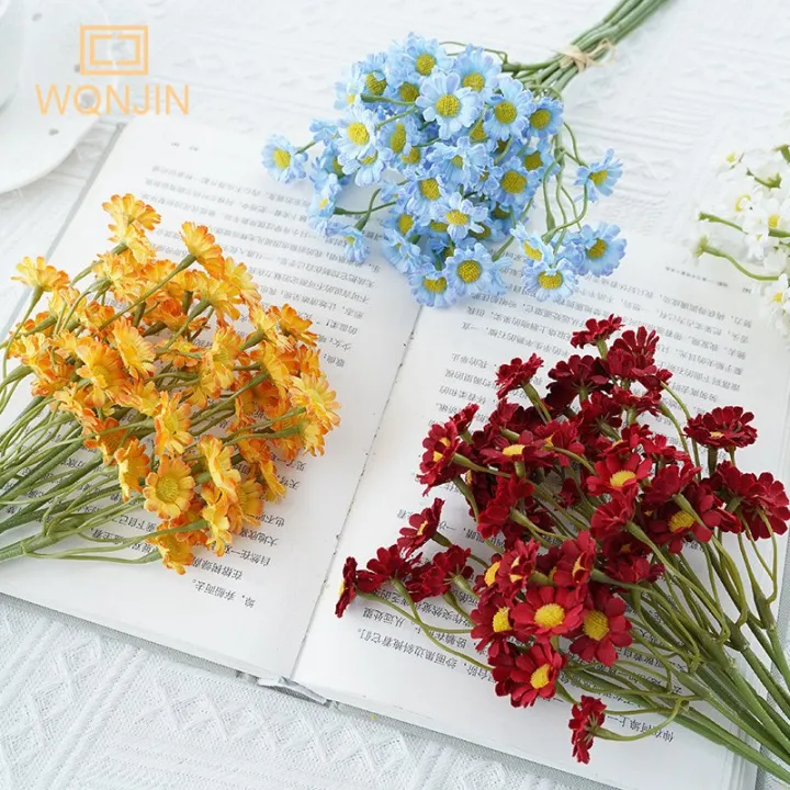 6pcs/set%20Artificial%20Flowers%2027cm%20Sun%20Flower%20Colorful%20Small%20Daisy%20Silk%20Home%20Garden%20Decoration%20Wedding%20DIY%20Party%20-%20Image%202