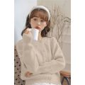Fresh Sweet Purple Sweater Coat for Women Autumn and Winter New Gentle Western Style Student Knitted Cardigan.