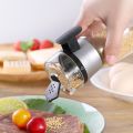 Push-type Salt Dispenser Salt Sugar Bottle Spice Pepper Shaker Can Spice Jar PushType Seasoning Bottle Container Kitchen Gadgets. 