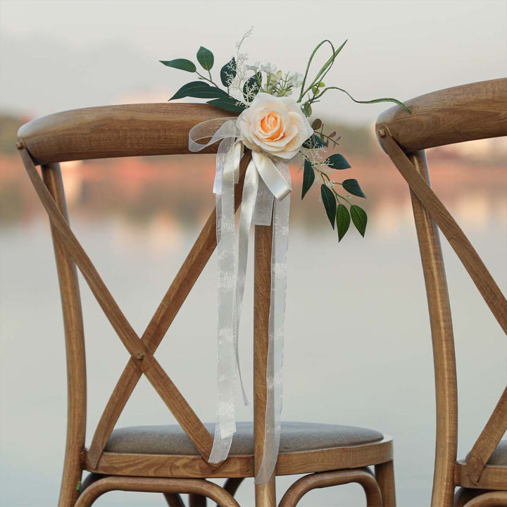 GC%20Wedding%20Decorations,%20Wedding%20Chair%20Decorations%20With%20Artificial%20Open%20Rose,%20Green%20Leaves,%20Handmade%20Chiffon%20Ribbons,%20Wedding%20Flowers%20Decorations%20For%20Ceremony%20-%20Image%206