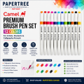 Camel Premium Brush Pen Set 12 Pcs Multicolor for Artists, Students & Calligraphy Artwork. 