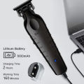 Kemei 2299 Barber Cordless Hair Trimmer 0mm Zero Gapped Carving Clipper Detailer Professional Electric Finish Cutting Machine. 