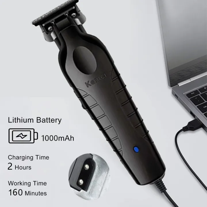 Kemei%202299%20Barber%20Cordless%20Hair%20Trimmer%200mm%20Zero%20Gapped%20Carving%20Clipper%20Detailer%20Professional%20Electric%20Finish%20Cutting%20Machine%20-%20Image%202
