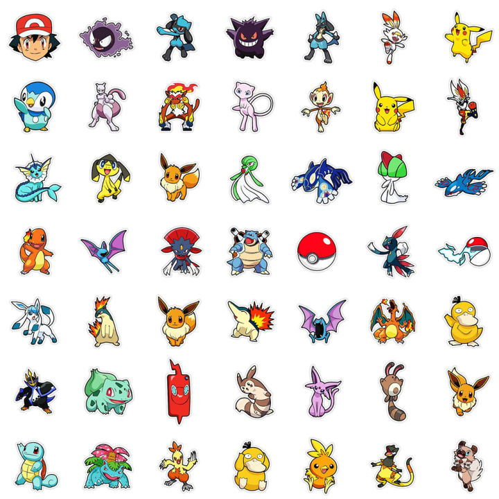 50PCS%20Anime%20Pokemon%20Cute%20Stickers%20Decals%20DIY%20Notebook%20Laptop%20Phone%20Suitcase%20Bike%20Graffiti%20Funny%20Cartoon%20Sticker%20-%20Image%204