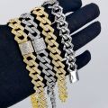 Cuban Chain,Hip Hop Iced Out Bling Alloy Gold Silver Color Hip hop Necklace For Men With Chains. 