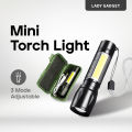 3 Mode Adjustable LED Rechargeable USB Touch Light Waterproof Mini Torch Light lampu suluh LED Zoomable Rechargeable.