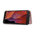 xprmy for Samsung Galaxy Xcover 5 case carbon Fiber Magnetic Flip Wallet ShockProof Phone Case. 