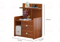 Royal Decor M18 Bedside Table - Simple Modern Bedroom Small Cabinet Bedside Table with Two Drawer Organizer Storage Cabinet-Shan Teak Finish.