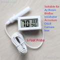 Digital LCD Display With Temperature Humidity Meter Gauge Thermometer Hygrometer Temperature Sensor Outdoor 1.5M Length Cable. 