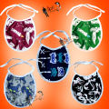 5 Pieces multicolor Baby Cotton Bibs Double Layers and Waterproof. 