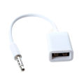 3.5mm Male AUX Audio Plug Jack To USB 2.0 Female Converter Cable Cord. 