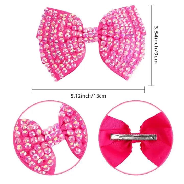 White%20Pearl%20Hair%20Bows%20With%20Hair%20Clips%20For%20Girls%20Kids%20Boutique%20Layers%20Bling%20Rhinestone%20Center%20Bows%20Hairpins%20Hair%20Accessories%20-%20Image%203