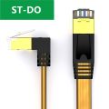 Right Angle CAT7 RJ45 Patch Ethernet LAN Network Cable For Router Switch plated cat 7 network cable RJ45 8P8C GOLD PLATED PLUG. 