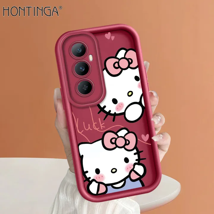 Hontinga%20for%20Realme%20C63%20C65%20Back%20Cover%20Cute%20Shy%20Hello%20Kitty%20Pattern%20Ladder%20Soft%20Camera%20Protection%20Rubber%20Phone%20Case%20for%20Girls%20-%20Image%202