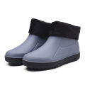 Rain Boots Waterproof Stylish Water Shoes Men's Rain Boots Short Tube Mid Tube Kitchen Anti-Slip Rubber Shoes Fleece Lined Padded Warm Keeping Rubber Boots Winter. 