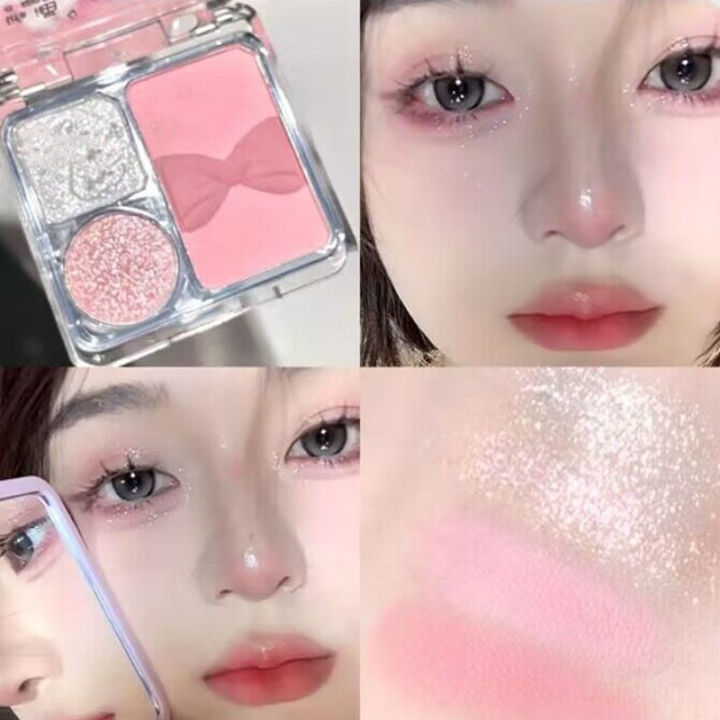 Pink Eyeshadow Powder Sweet Lovely Princess Eyes Contours Makeup