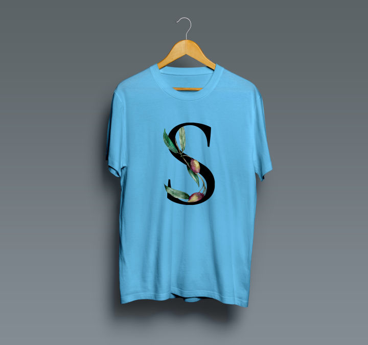 Synthetic Alphabet S T-Shirt For Men - Innovative & Qualityful Easy To Care Long-Lasting - Round Neck and Perfect Casual Wear - Suitable for All Season