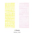 RHS Online 2PCS Retro Number Alphabet Series PVC Stickers Album Diary Journal Decorative Crafts Scrapbooking DIY Sticker.