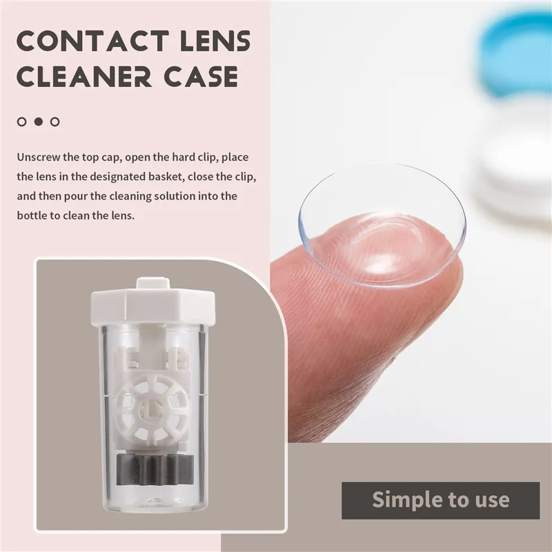 Pieces Portable Hydrogen Peroxide Contact Lens Case Cleaner, Eye