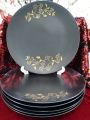 6 Pcs Exclusive Dinner Plate Set, Gift And Home Decoration - 6 Pcs Ceramic Plate Black.. 