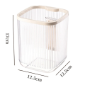 1 Piece Mini Desktop Small Trash Can Plastic Bedroom Bathroom Clean Workspace Wastebasket Garbage Bin,Black.