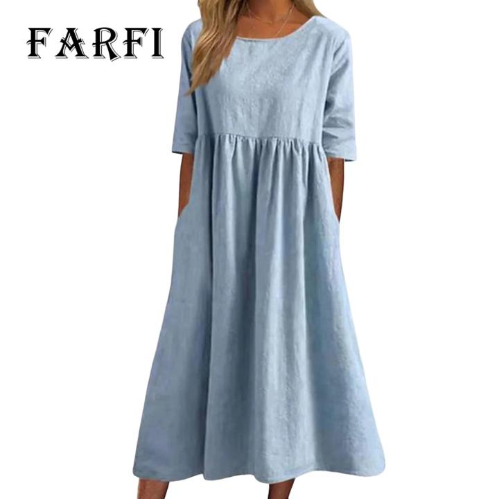 Farfi%20Women%20Dress%20Short%20Sleeve%20Nude%20Color%20Party%20Dress%20-%20Image%203
