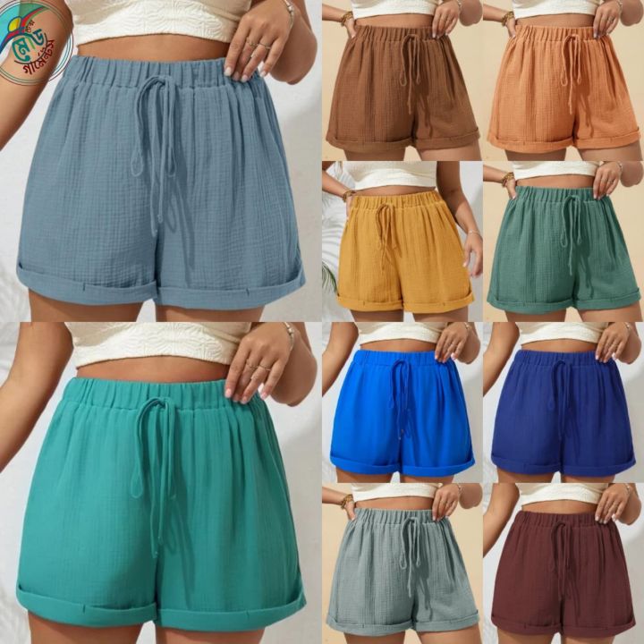 Everyday Cotton Crepe Shorts for Women