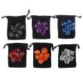 105/70/49/35/21/7Pcs DND Dice Set with Pouch D4-D20 Transparent Polyhedral Effect for DND RPG Role Playing Table Board Games. 
