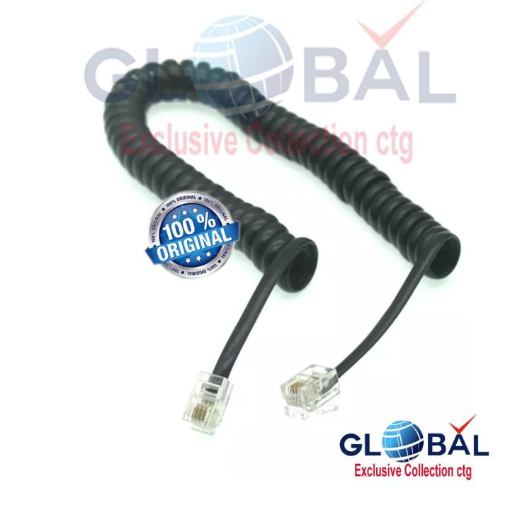 Telephone Receiver Telephone Card Cord Cord Cord Cable Simply Spiral Receiver Connecting Rj11 Spring Is Only 4.5 Feet Long.