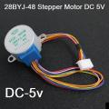 5V Stepper Motor DC 5V 28BYJ-48 4 Phase 5 Wires Programmable Small Red-uction Gear Stepper Motor Compatible With Arduino DIY Project 3D Printer Parts.